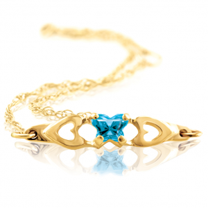 10k Gold Bracelet - Blue