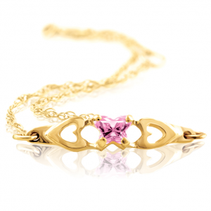 10k Gold Bracelet - Pink
