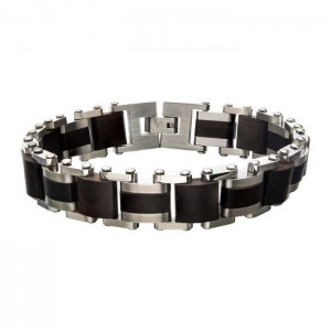 INOX - Men's Ebony Wood Bracelet