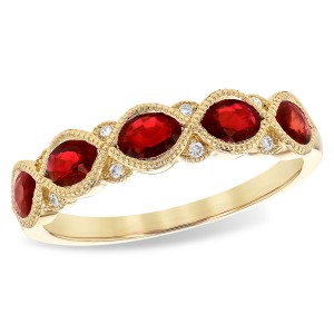 14kt yellow gold ruby ring