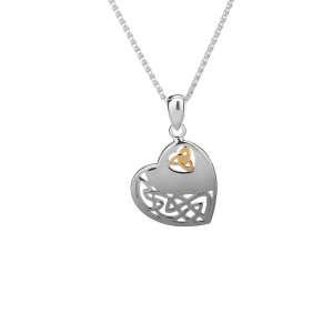 Celtic Heart sterling silver and 10kt Keith Jack PPX3640