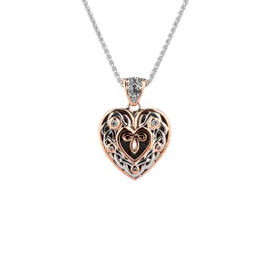 Celtic Heart sterling silver and 10kt Keith Jack PPX9164-3