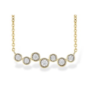 14kt yellow gold necklace with diamond accents