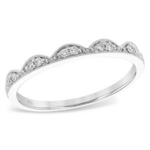 14kt white gold band with diamonds