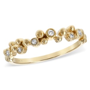 14kt yellow gold band with diamond accents
