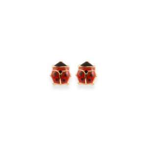 Baby earring - ladybug - 10kt