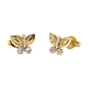 Gold earring 10kt, PED50-22