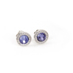 SILVER EARRING, COLOR STONES, CZ, OR.11-9/F