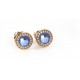 SILVER EARRING, COLOR STONES, CZ, OR.11-L/F