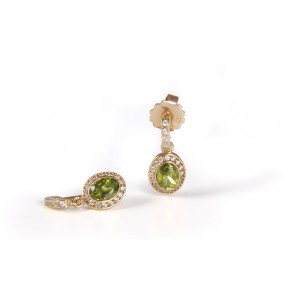 SILVER EARRING, COLOR STONES, CZ, OR.54-E