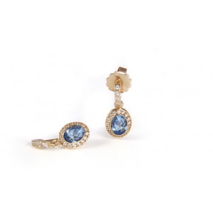 SILVER EARRING, COLOR STONES, CZ, OR.54-L