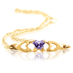 10k Gold Bracelet - Purple