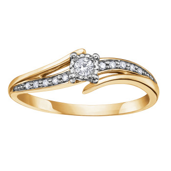 Ladies ring diamond 10kt DD2611