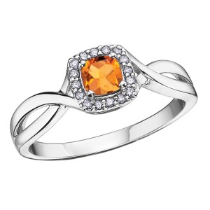 Birthstone & Diamond Ladies Ring DX533CI