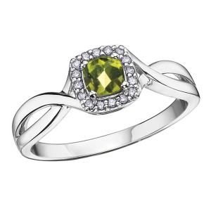 Birthstone & Diamond Ladies Ring DX533PER