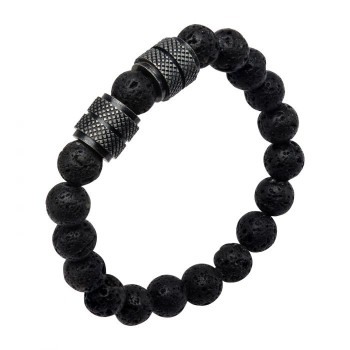 INOX - Lava Beads Bracelet