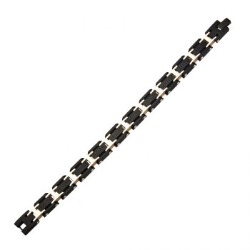 INOX - Black Pebble Gold IP Bracelet