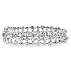 14kt white gold tennis bracelet with a total weight of 2 carats worth of diamonds
