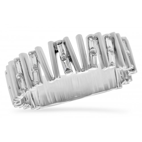 14kt white gold band with diamonds