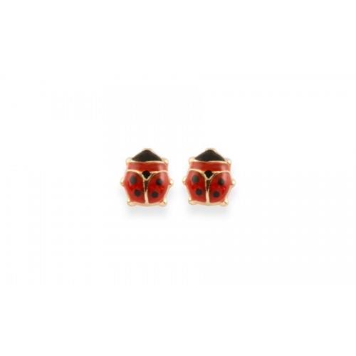 Baby earring - ladybug - 10kt