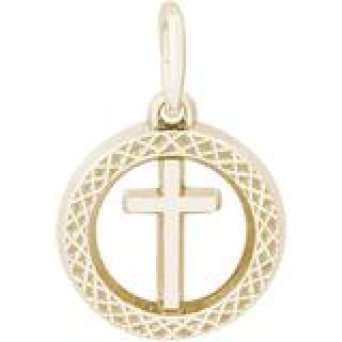 SMALL CROSS IN RING CHARM 5163