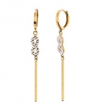 Gold earrings 10kt, 45mm GO8